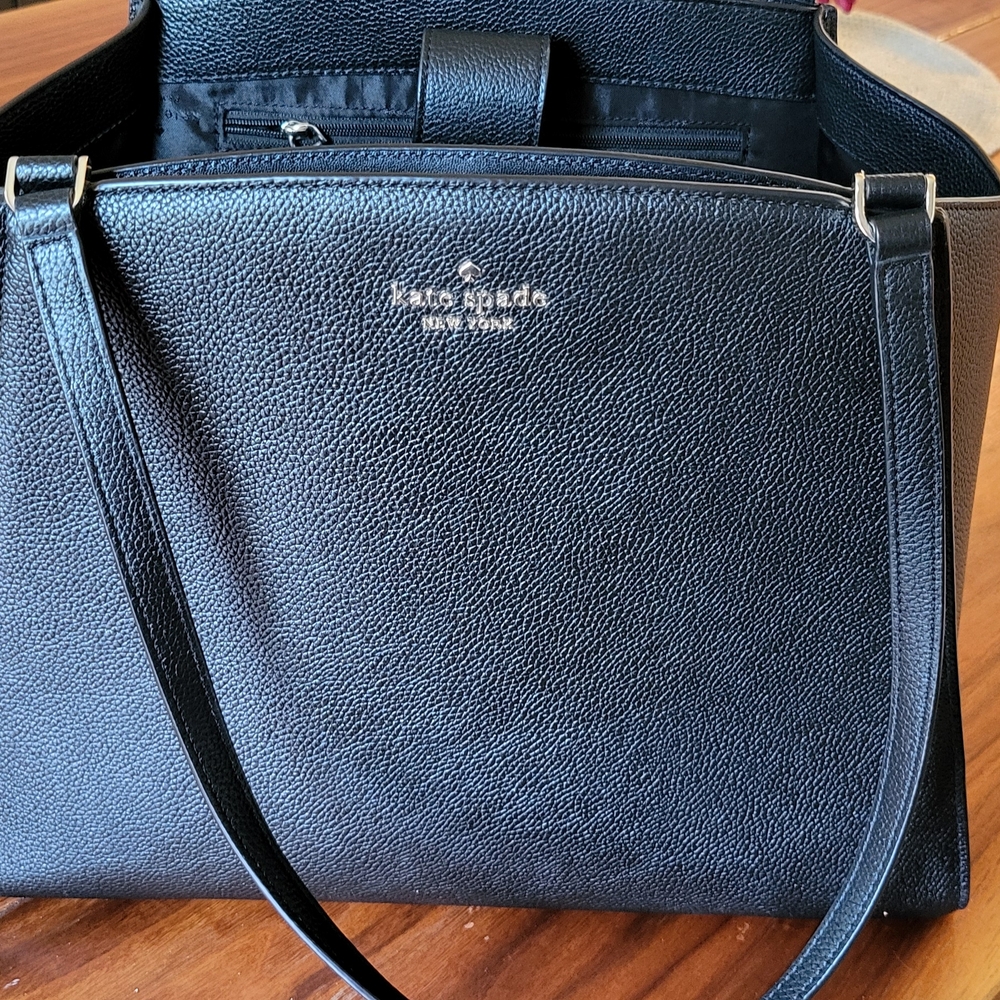 Kate Spade Black Leather Tote Bag